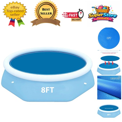 8ft round solar pool cover - round,