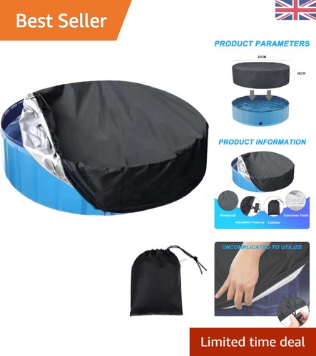 Foldable black pool cover 82cm - pool,